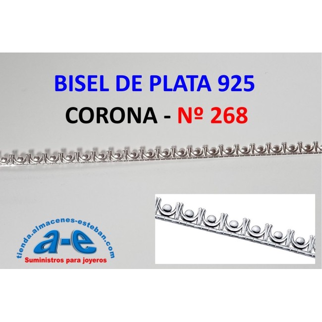 BISEL PLATA 925 CORONA 268 DURO (50 cm)