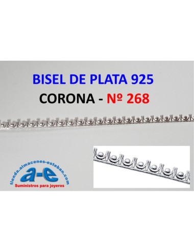 BISEL PLATA 925 CORONA 268 DURO (50 cm)