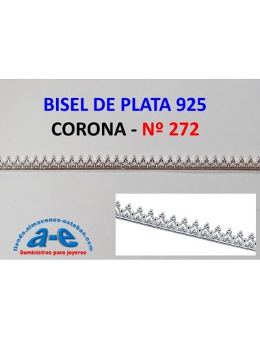 BISEL PLATA 925 CORONA 272 DURO (50 cm)