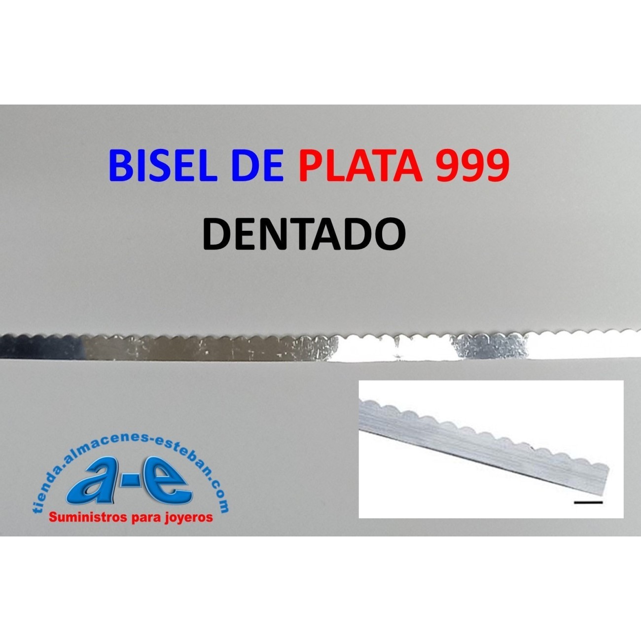 BISEL PLATA 999 DENTADO 6,35X0,33MM-R RECOCIDA (50 cm)