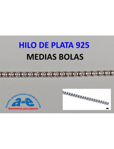 HILO PLATA MEDIAS BOLAS 1,63MM (100 cm)