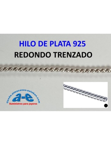 HILO PLATA TRENZADO 1,02MM (100 cm)