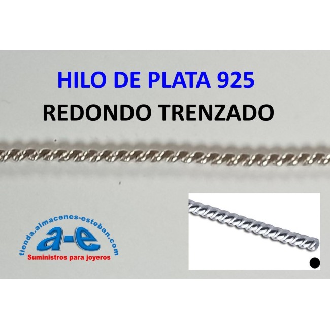 HILO PLATA TRENZADO 1,30MM (100 cm)