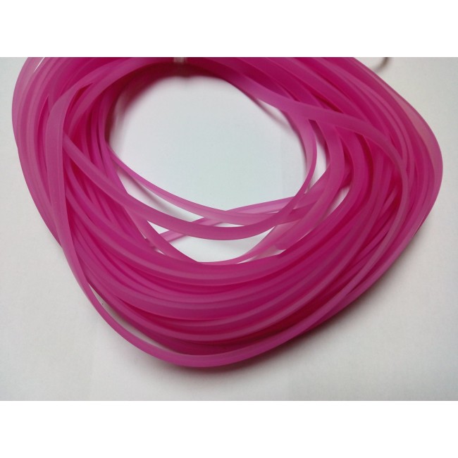 CAUCHO PLANO 6X2 FUCSIA 1M