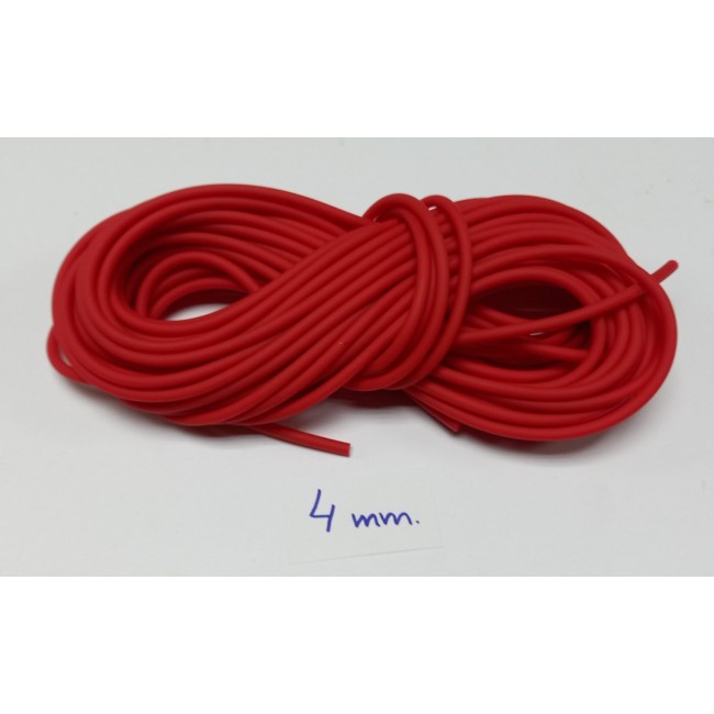 CAUCHO RED 4MM ROJO 1M