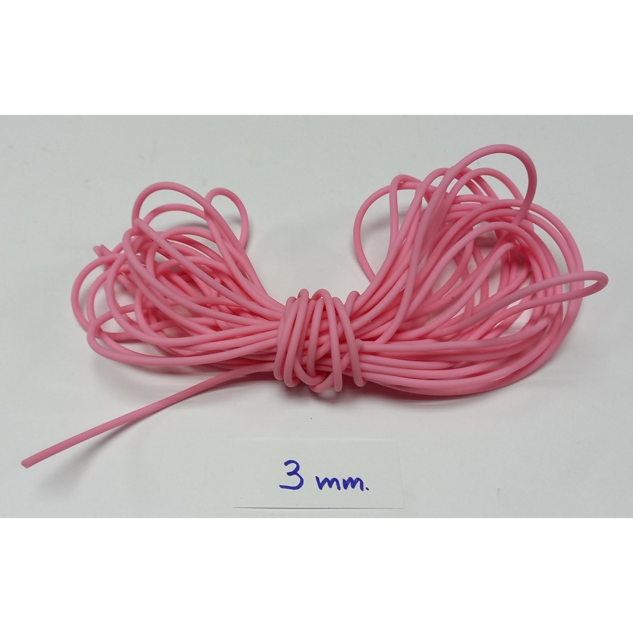 CAUCHO RED 3MM ROSA 1M