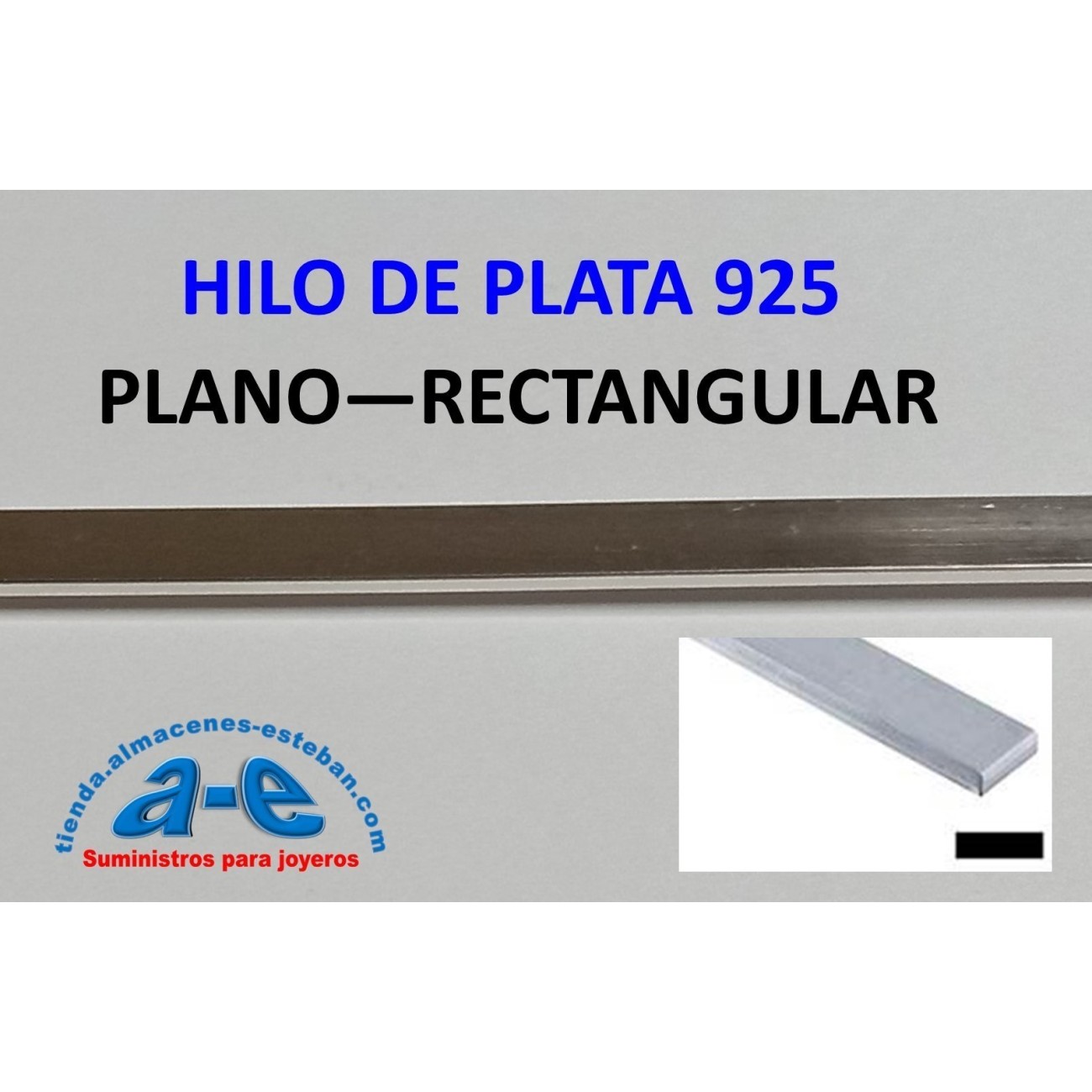 HILO PLATA 925 PLANO RECTANG. 4X2MM-R RECOCIDA (30CM)