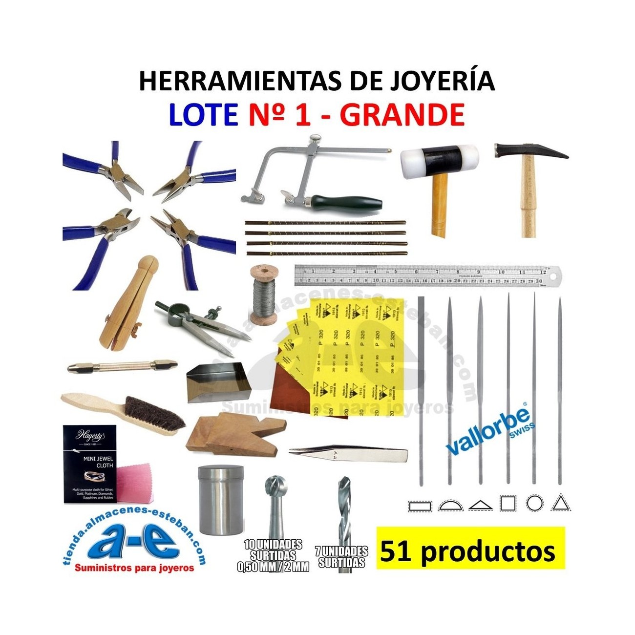 LOTE HERRAMIENTA JOYERO N 1 GRANDE