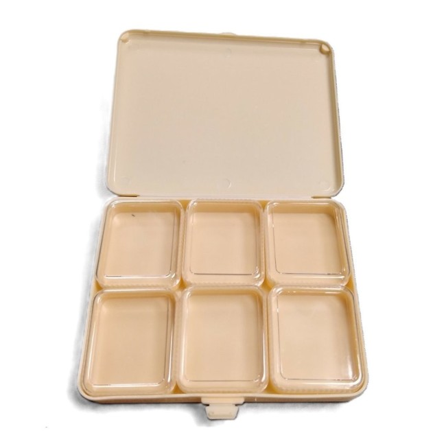 CAJA PLASTICO 6 CAJAS CREMA