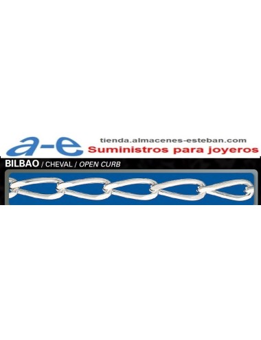 CADENA PLATA BILBAO-30 50CM REASA