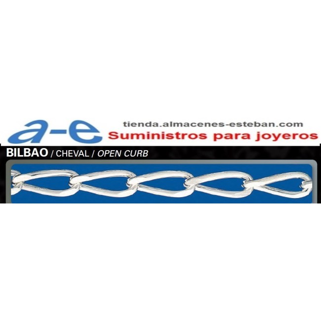 CADENA PLATA BILBAO-30 50CM REASA