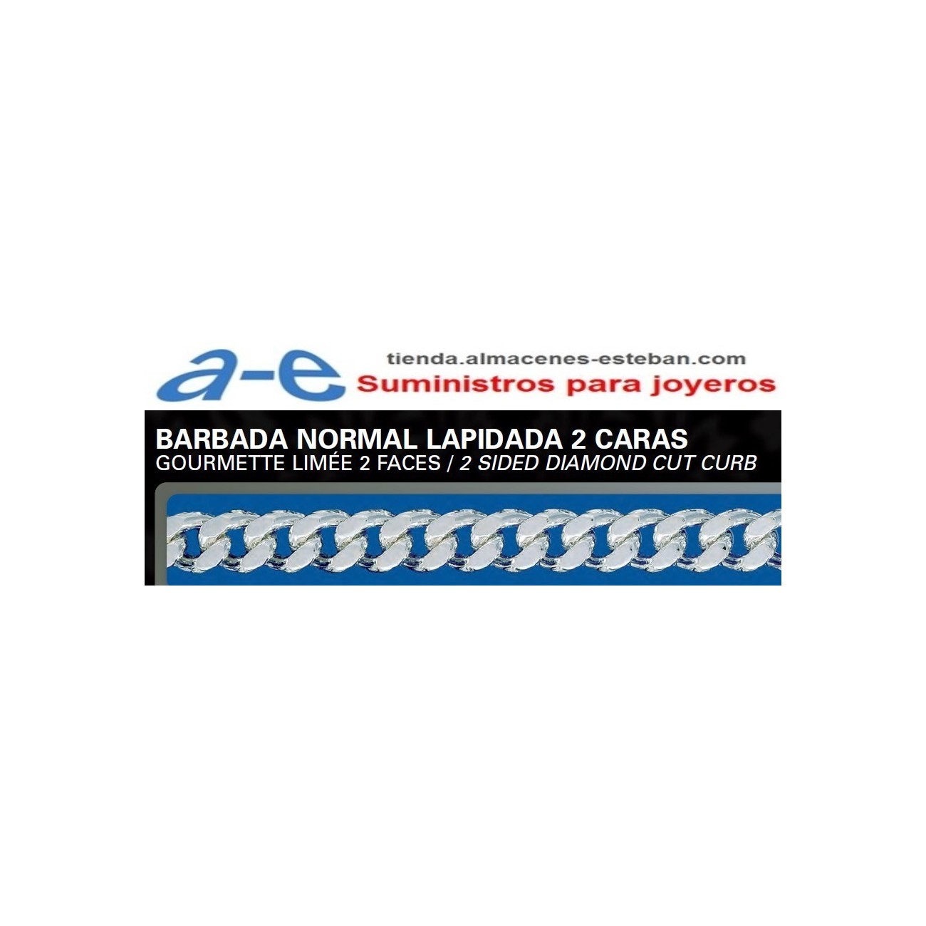 CADENA PLATA BARBADA BNL-35 40CM REASA