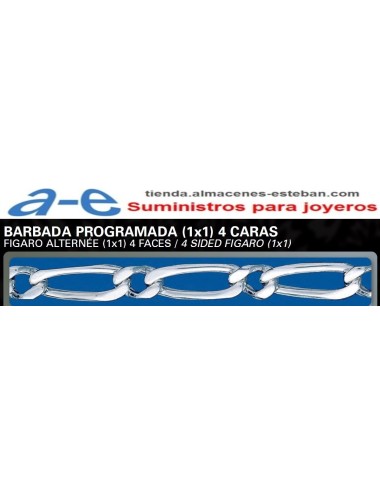 CADENA PLATA BARBADA PROG BP(1X1)(4)-80 45CM REASA