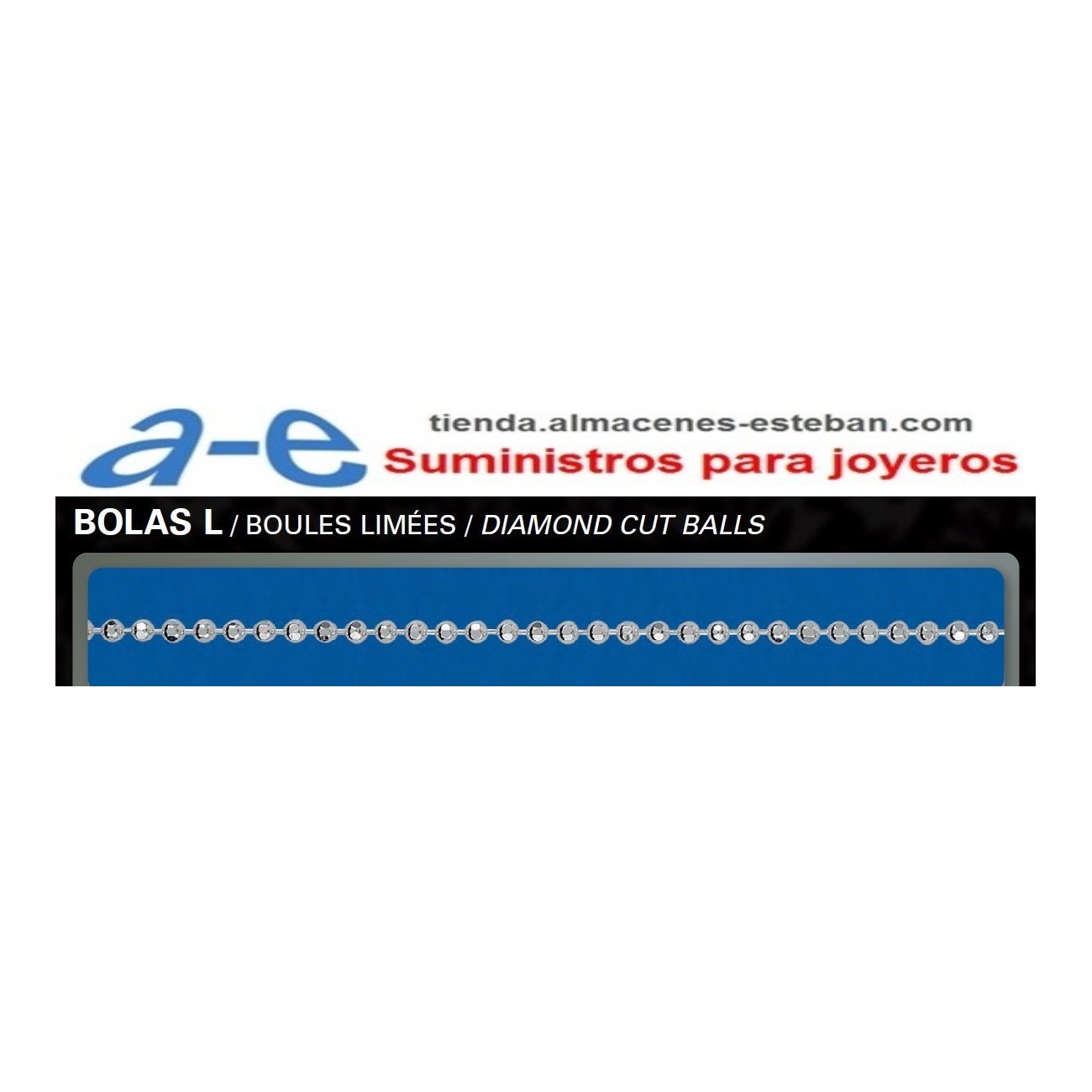 CADENA PLATA BOLAS L-180 40CM REASA