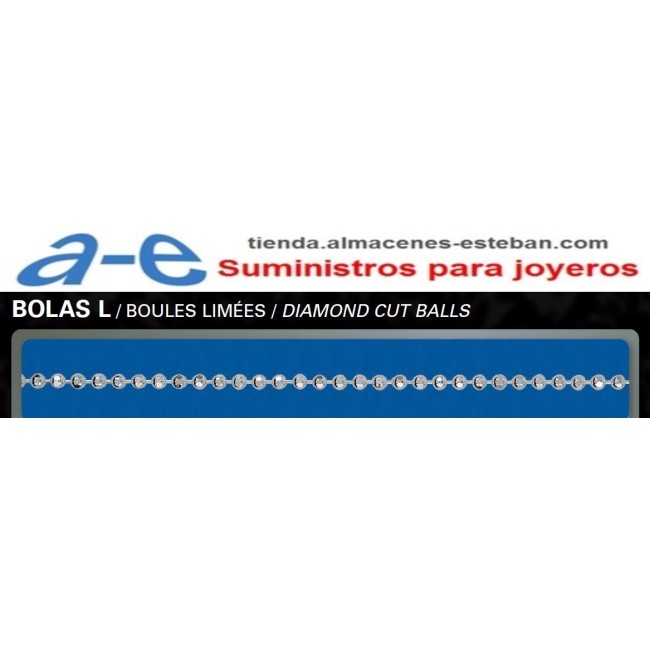 CADENA PLATA BOLAS L-180 40CM REASA