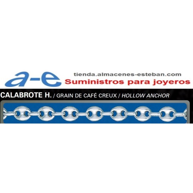 CADENA PLATA CALABROTE H-35 50CM REASA