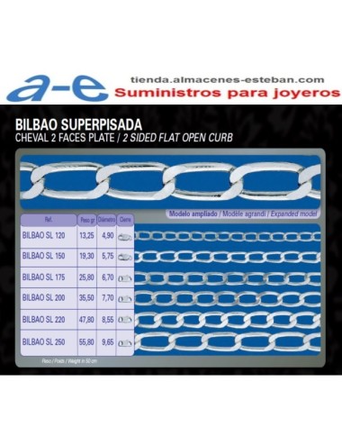 CADENA PLATA BILBAO SL-175 50CM CLICK