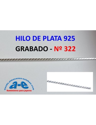 HILO PLATA 925 CUADRADO 322 GRABADO (50cm)