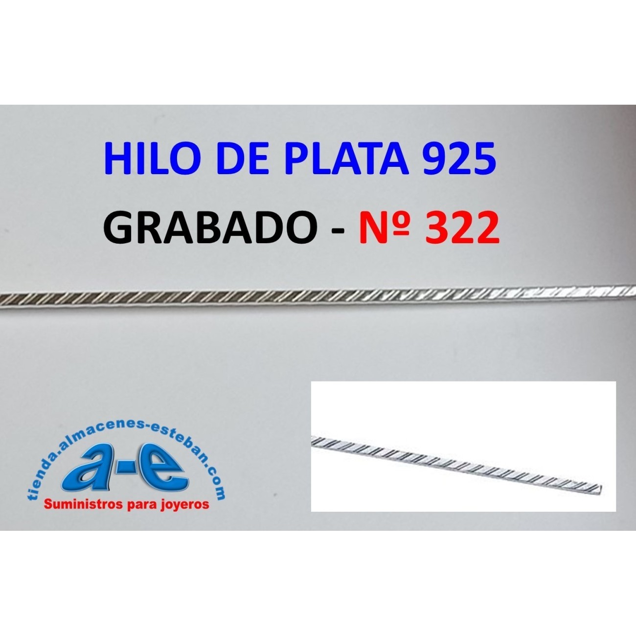 HILO PLATA 925 CUADRADO 322 GRABADO (50cm)