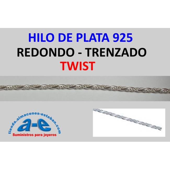 HILO PLATA TWIST TRENZADO 2,16MM (50 cm)