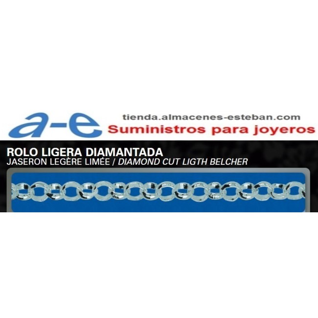 CADENA PLATA ROLO RML-40 50CM REASA