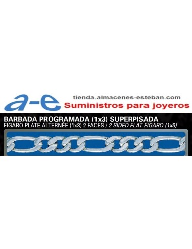 CADENA PLATA BARBADA PROG BP(1X3) SL-120 45CM MOSQ.