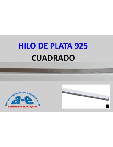 HILO PLATA 925 CUADRADO 3,25MM-R RECOCIDA (30cm)