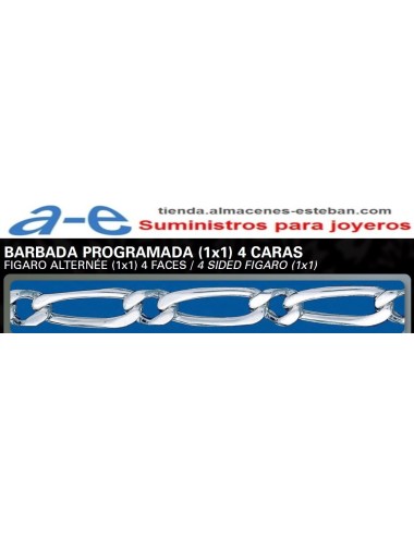 CADENA PLATA BARBADA PROG BP(1X1)(4)-80 55CM REASA