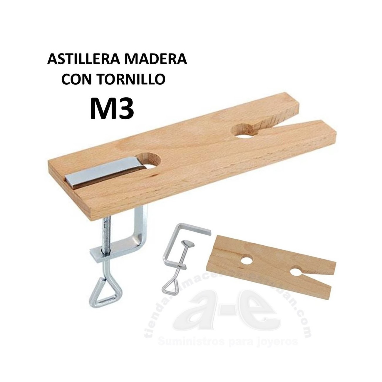 ASTILLERA MADERA CON TORNILLO M3