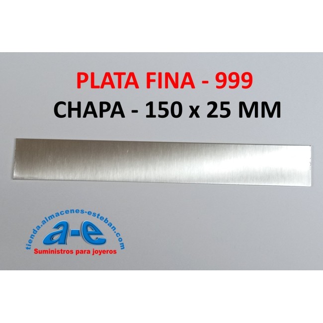 CHAPA PLATA FINA 0,25MM (150X25MM)