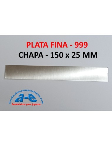 CHAPA PLATA FINA 1,30MM (150X25MM)