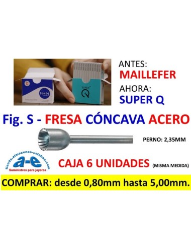 FRESAS CONCAVAS FIG. S MAILLEFER (6 UNID)
