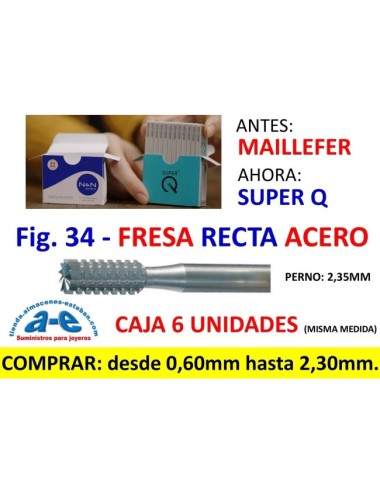FRESA RECTA FIG. 34 MAILLEFER (6 UNID)
