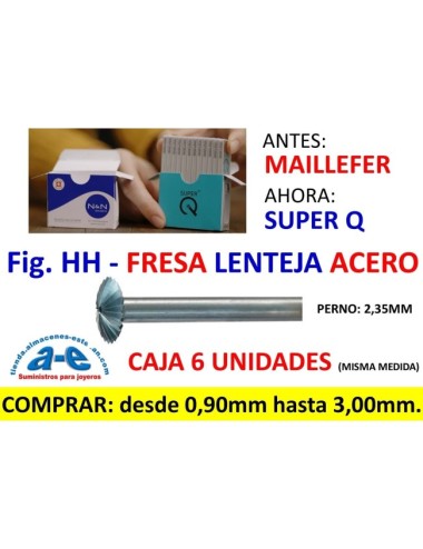 FRESA LENTEJA FIG. HH MAILLEFER FIG. (6 UNID)