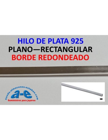 HILO PLATA 925 PLANO RECTANG. 2,67X1,14MM-S SUAVE (30CM)
