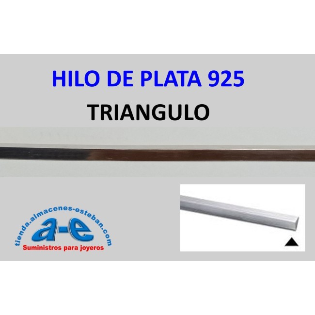 HILO PLATA TRIANGULO 4,45x2,29mm (30cm)