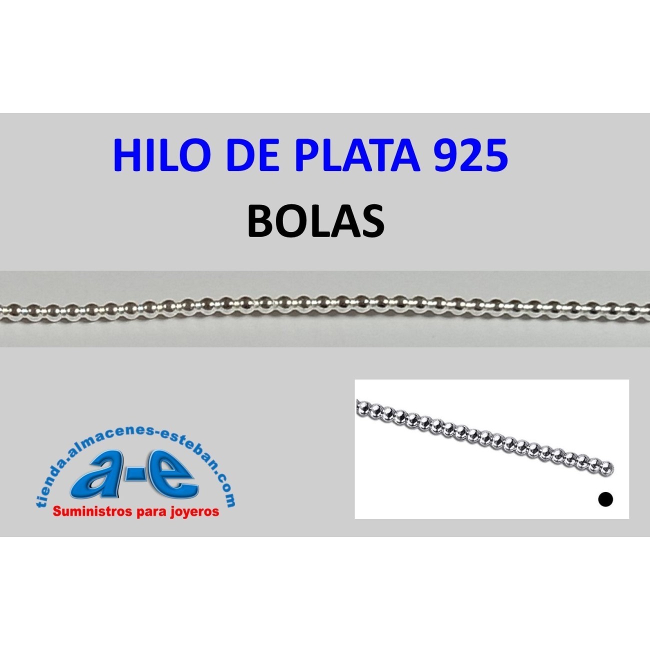 HILO PLATA BOLAS 0,94MM (1m)