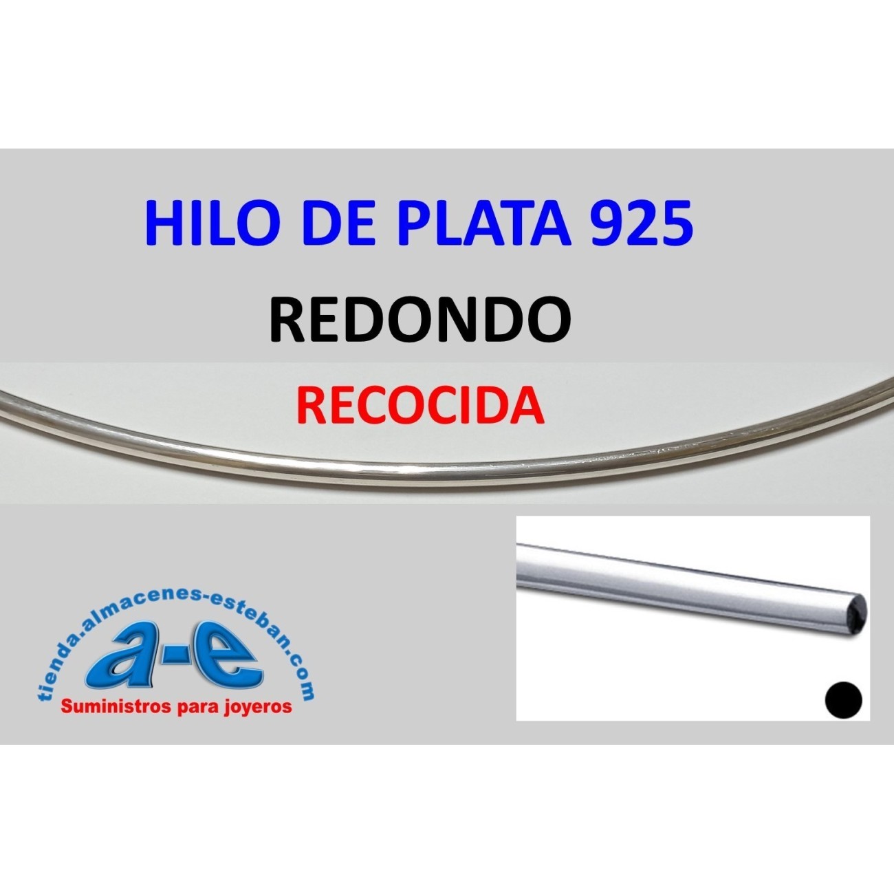 HILO PLATA 925 REDONDO 6,50MM-R RECOCIDA (20 cm)