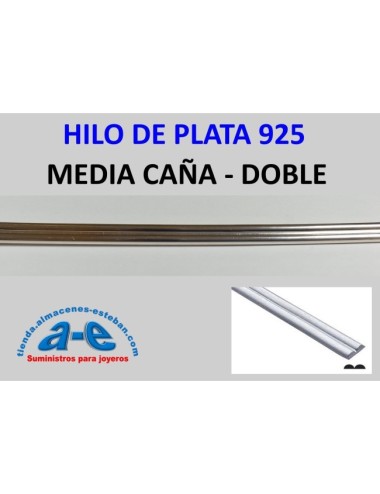 HILO PLATA MEDIA CAÑA DOBLE 6,53x2,06MM (30cm)