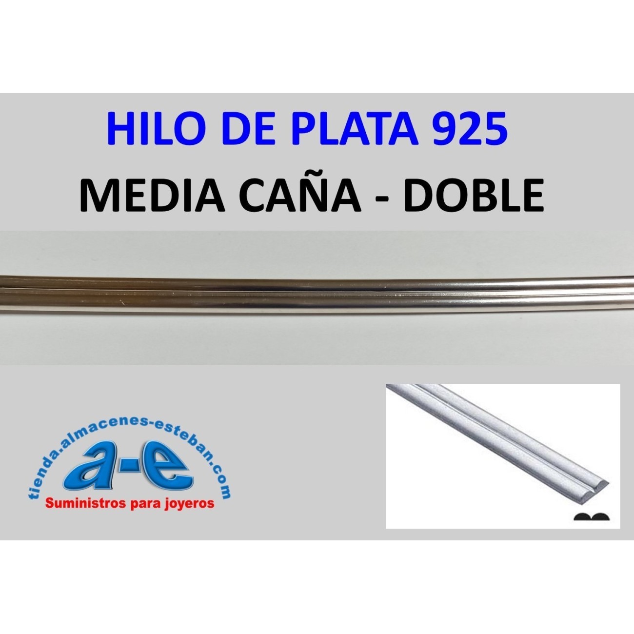 HILO PLATA MEDIA CAÑA DOBLE 6,53x2,06MM (30cm)