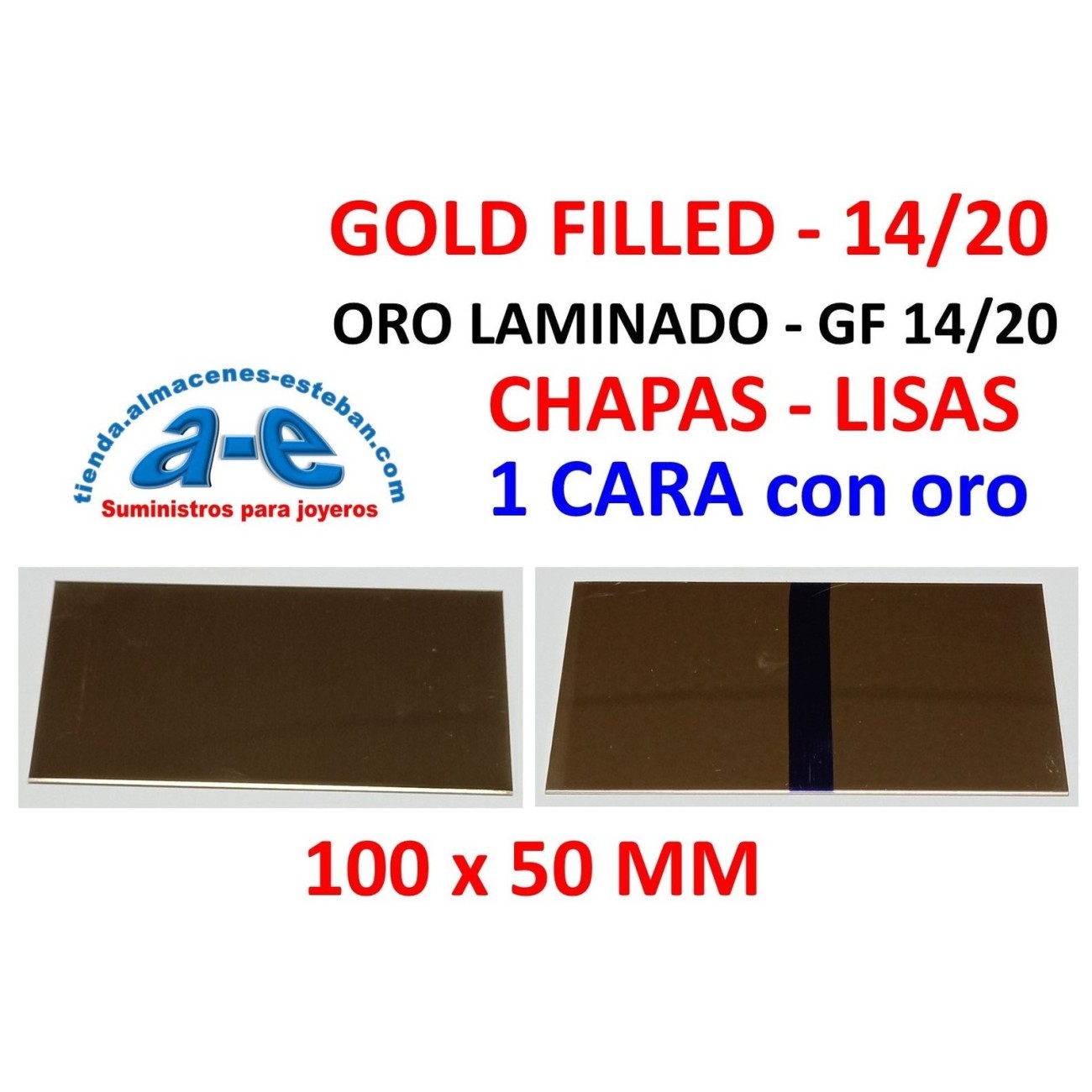 GF 14/20 CHAPA 0,33mm-M 1C 100x50MM AMAR.