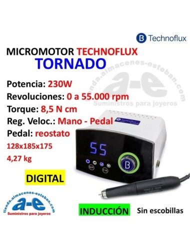 MICROMOTOR TECHNOFLUX TORNADO 230W INDUCCION 55000 RPM