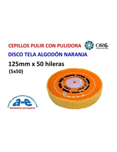 DISCO TELA NARANJA oro 125X50MM