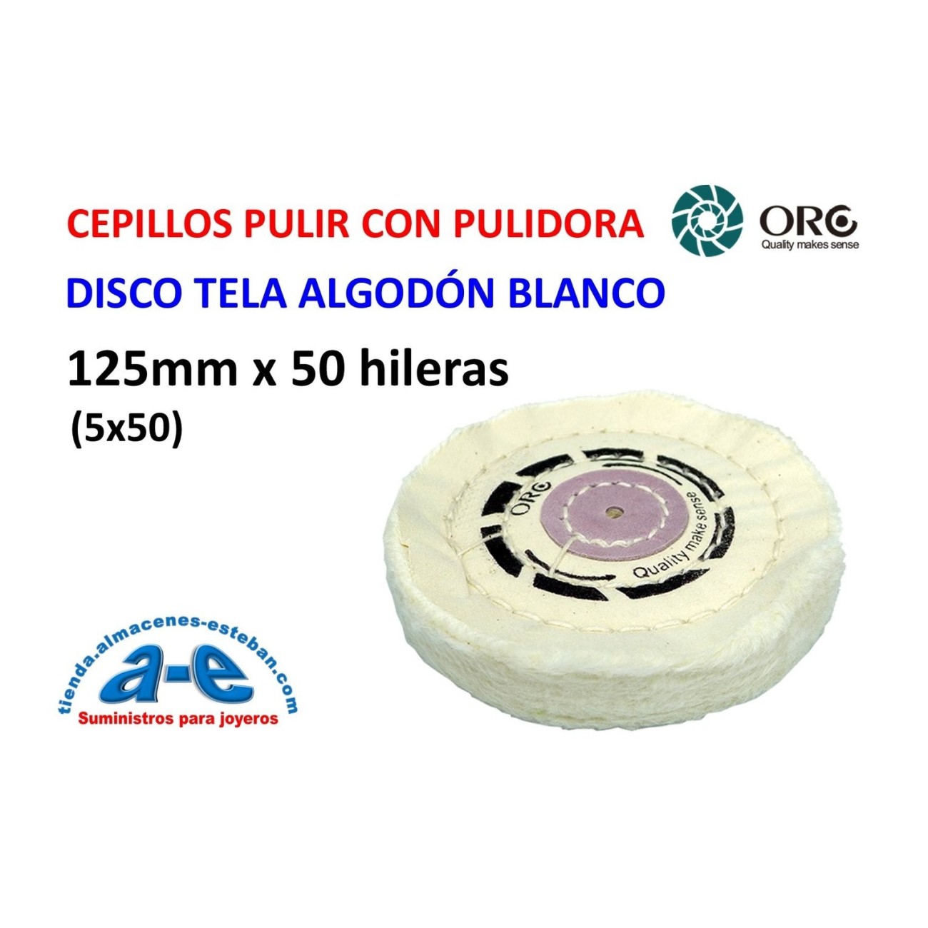 DISCO TELA BLANCA oro 125X50MM