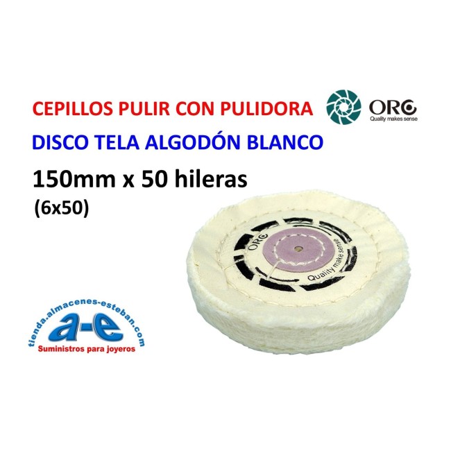 DISCO TELA BLANCA oro 150X50MM