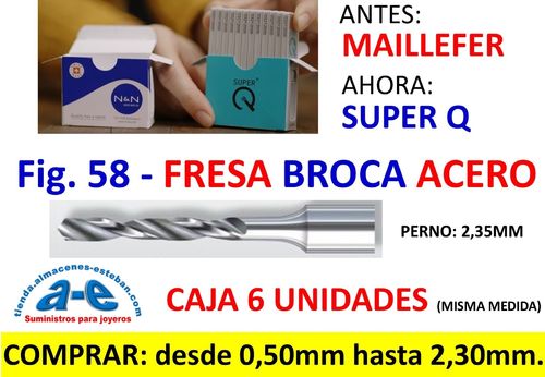 FRESA BROCA FIG. 58 MAILLEFER 005-023 (6 UNID)