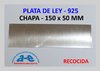 CHAPA PLATA 925 1,02MM-R (150X50MM) RECOCIDA