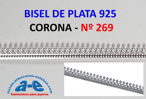 BISEL PLATA 925 CORONA 269 DURO (50 cm)