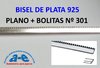 HILO PLATA PLANO+BOLITAS Nº 301 (50 cm)