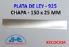 CHAPA PLATA  925 1,02MM-R (150X25MM) RECOCIDA